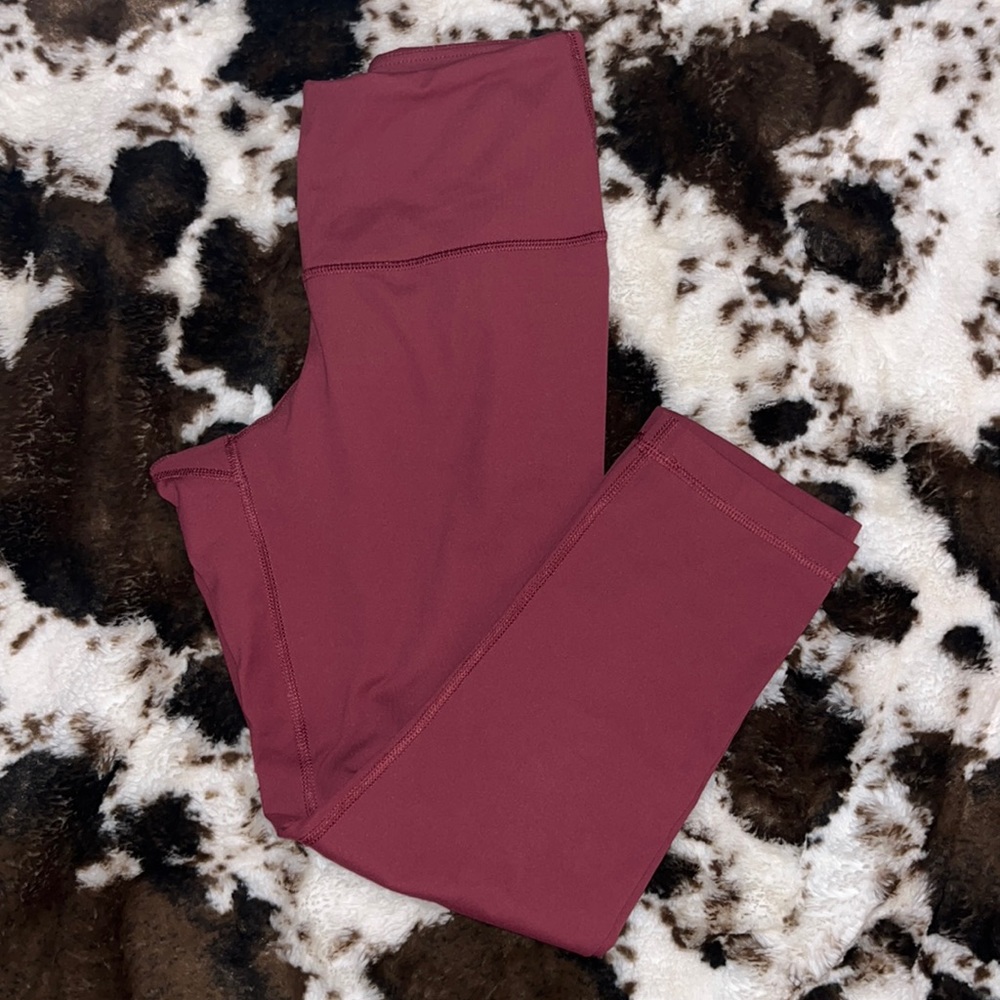 Yogalicious Cabernet colored capri leggings